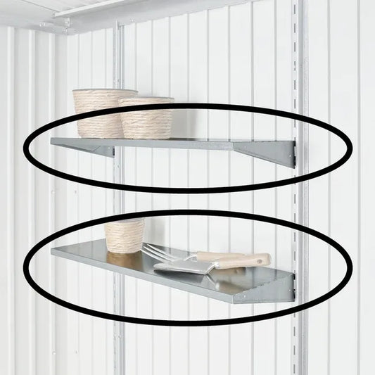 Ensemble d'étagères profondes pour abris de jardin, armoire à outils et boîte à poubelles