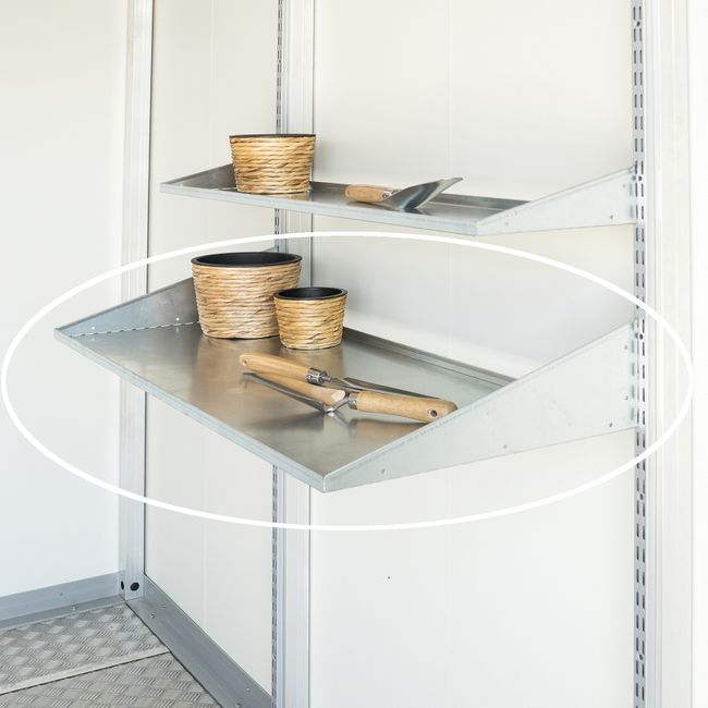 Regalboden-Set tief zu Gerätehäuser, Gerätschrank und Mülltonnenbox - Elements4me