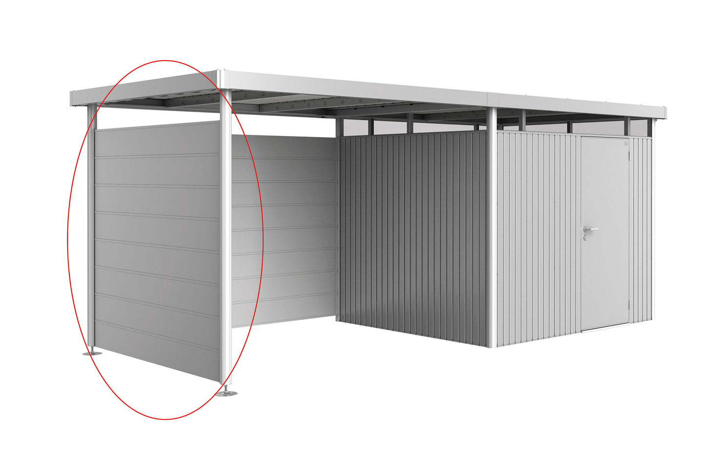 Seitenwand für Seitendach zu Gerätehaus HighLine