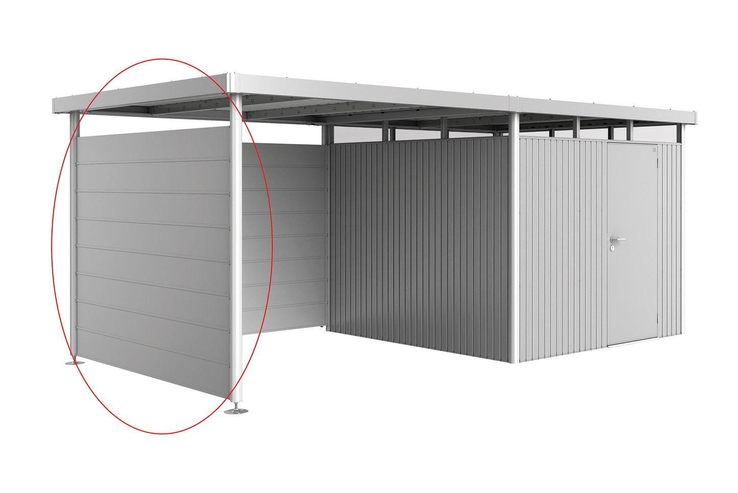 Seitenwand für Seitendach zu Gerätehaus HighLine