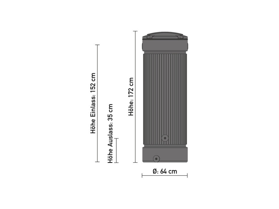 Regensäule - REALWOOD - 400 Liter