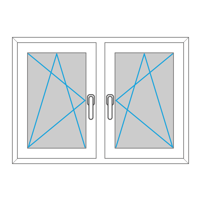 Fenster - Kunststoff - Zweiteilig - Elements4me