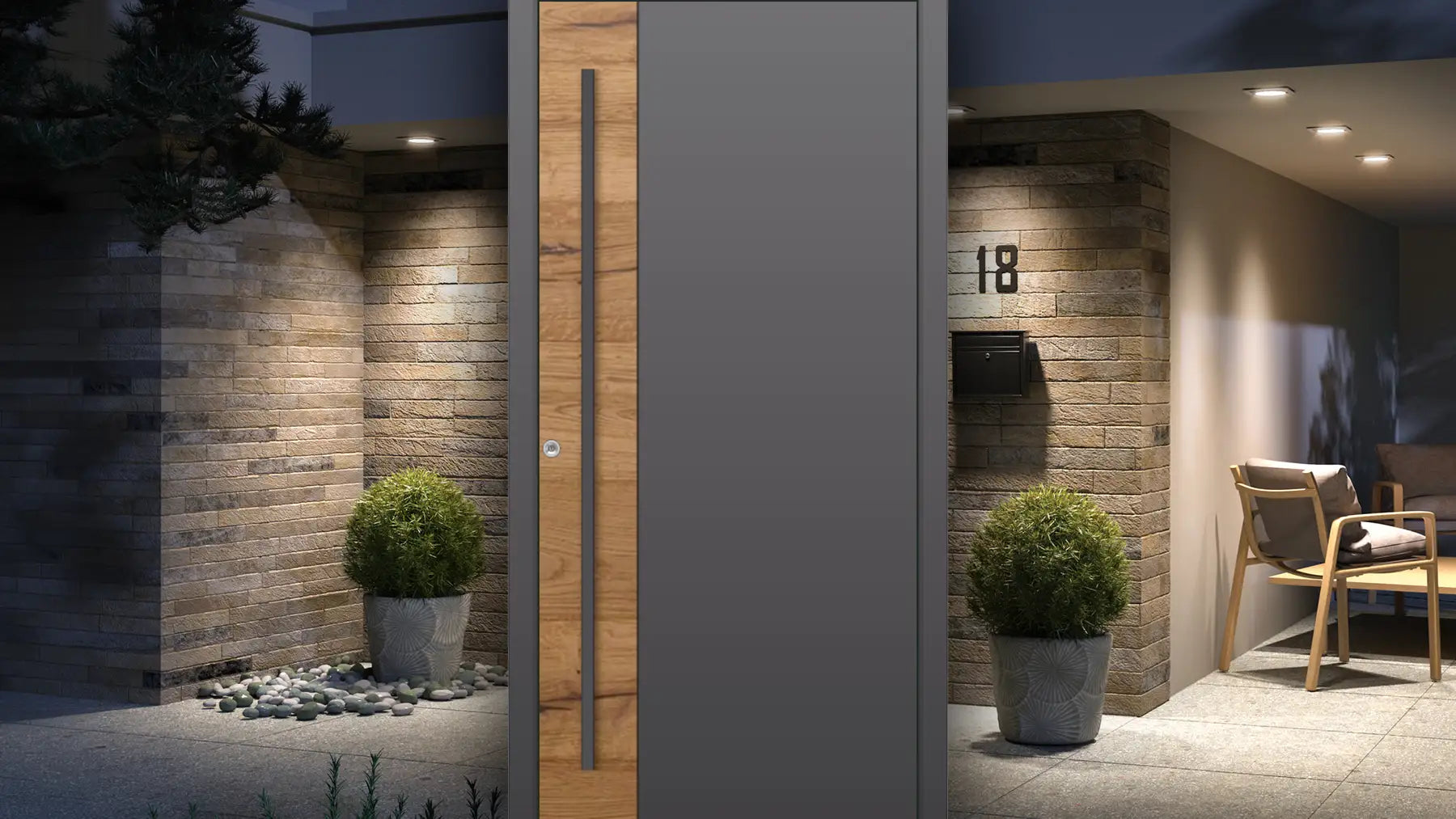 Haustüren - Aluminium - Mehrfarbig