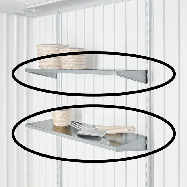 Ensemble d'étagères profondes pour abris de jardin, armoire à outils et boîte à poubelles