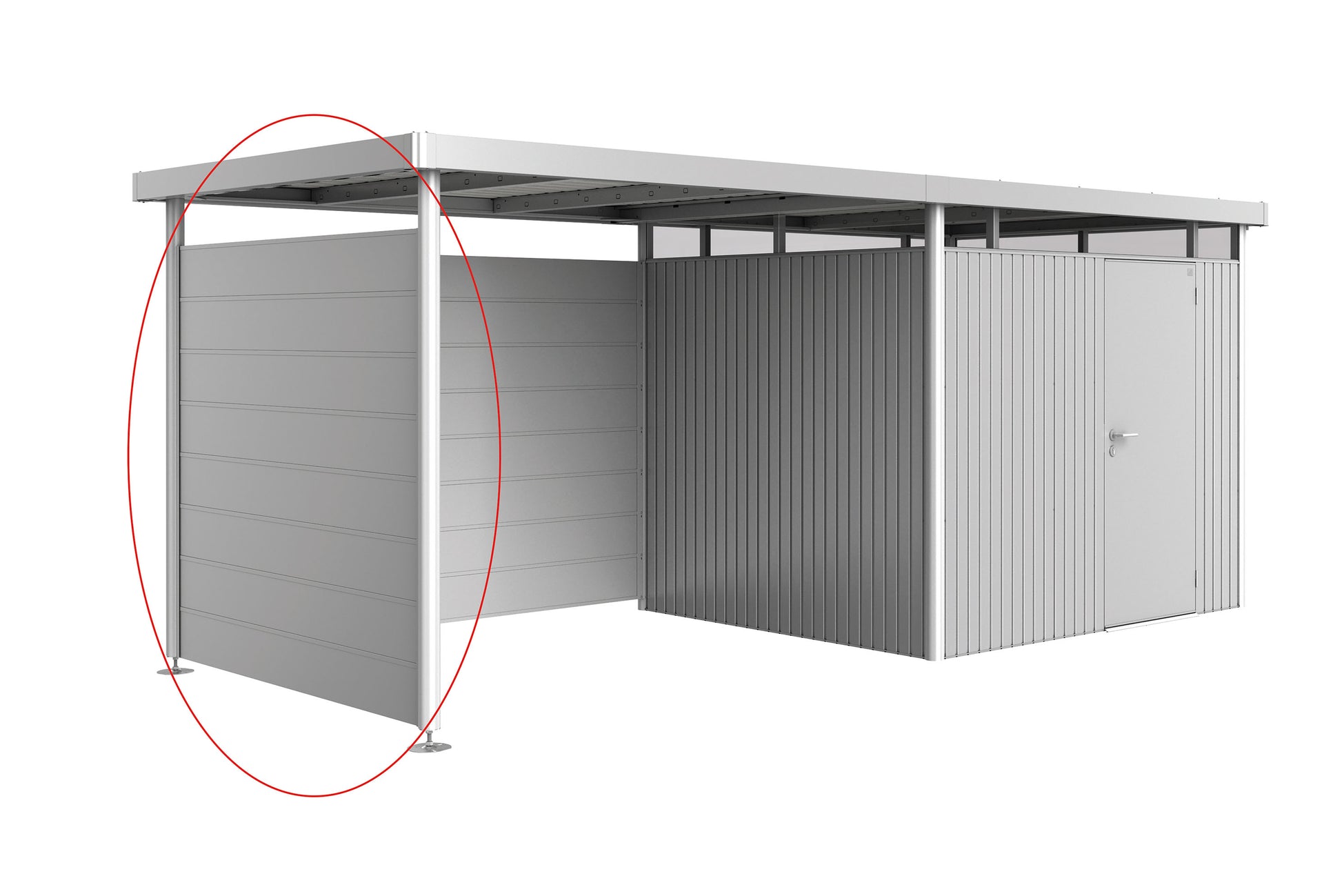 Seitenwand für Seitendach zu Gerätehaus HighLine - Elements4me