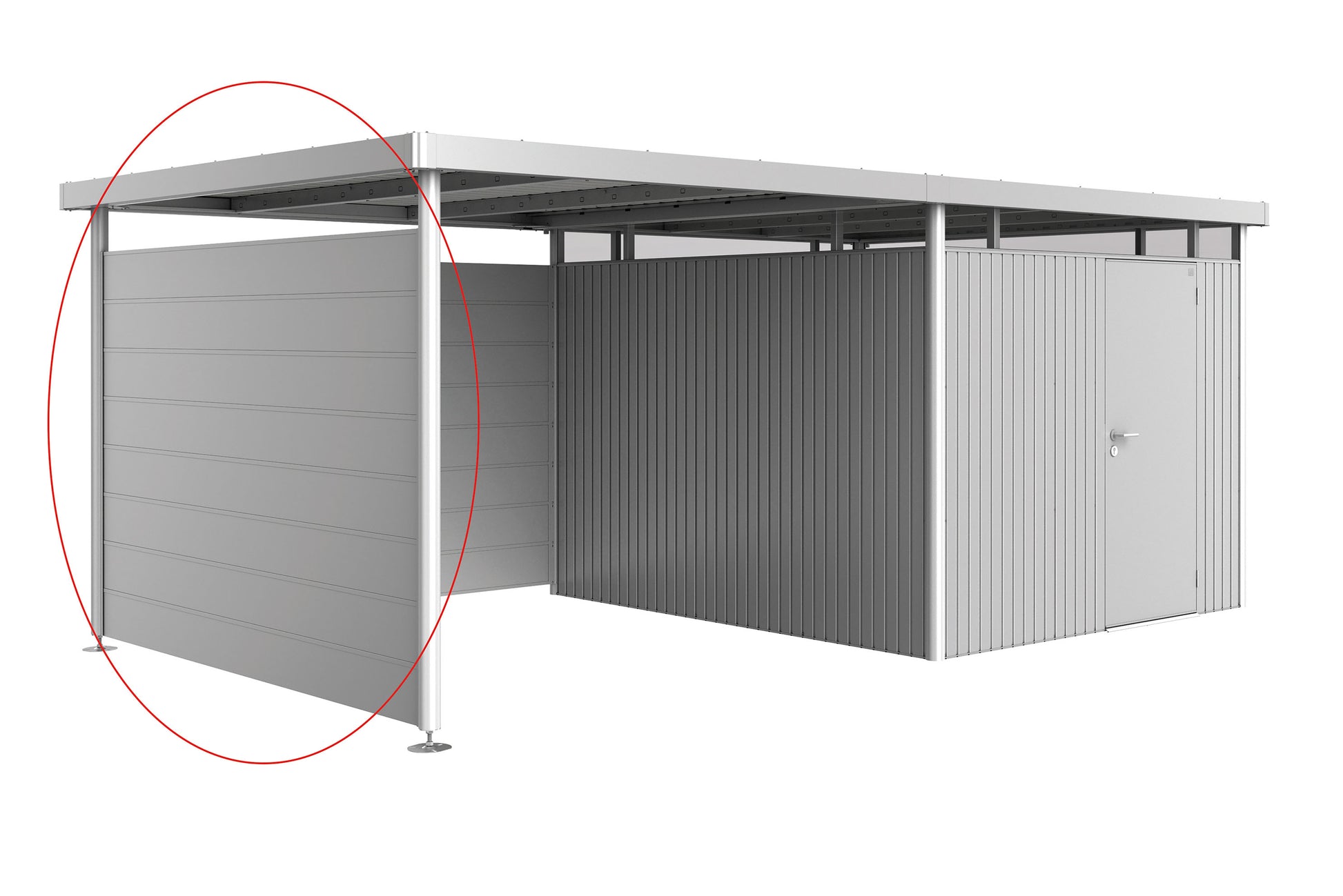 Seitenwand für Seitendach zu Gerätehaus HighLine - Elements4me