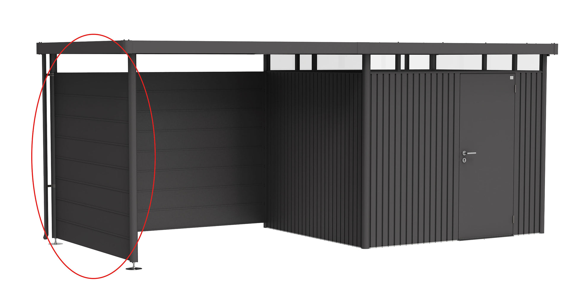 Seitenwand für Seitendach zu Gerätehaus HighLine - Elements4me