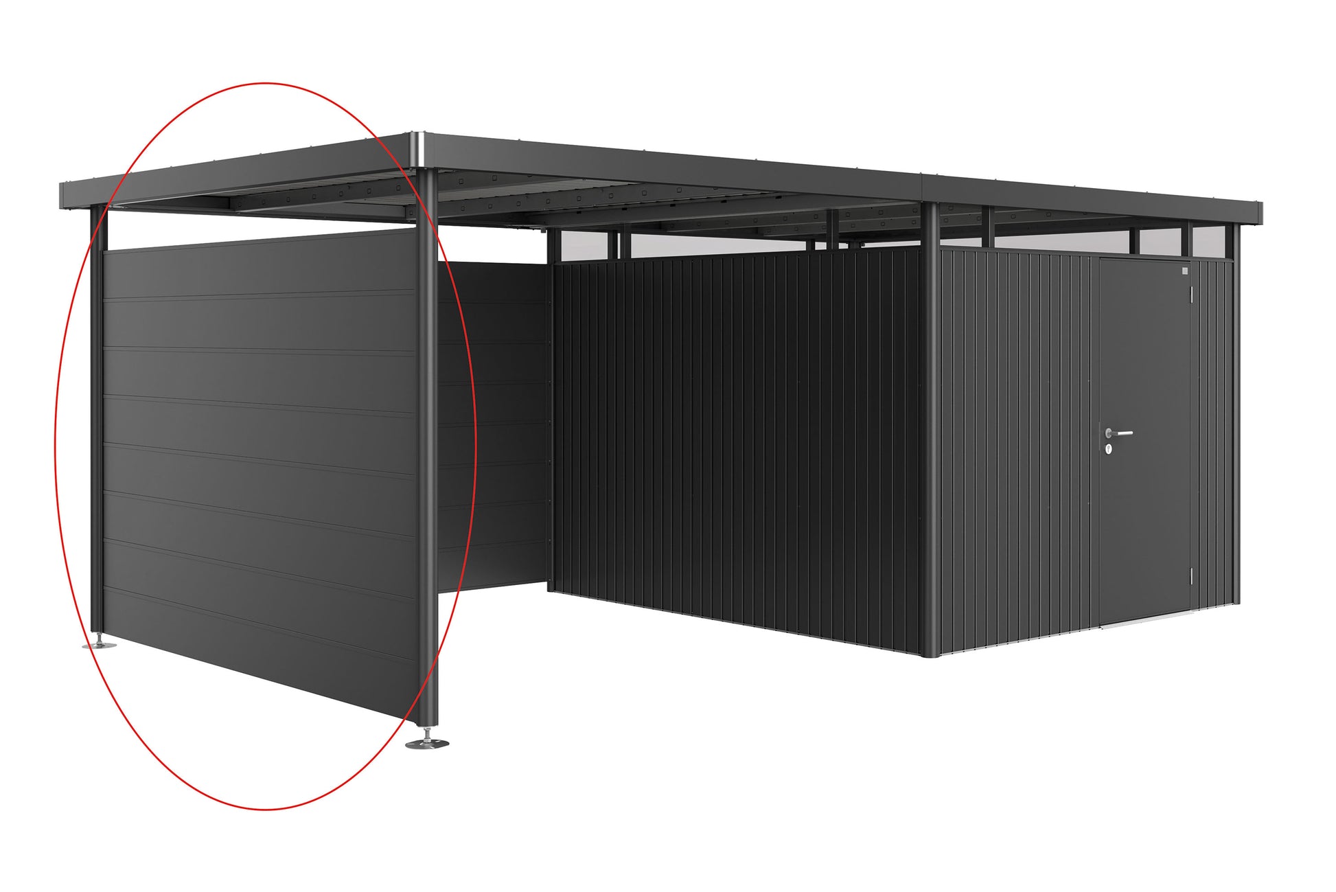 Seitenwand für Seitendach zu Gerätehaus HighLine - Elements4me