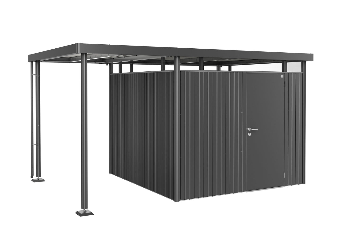 Seitendach zu Gerätehaus HighLine