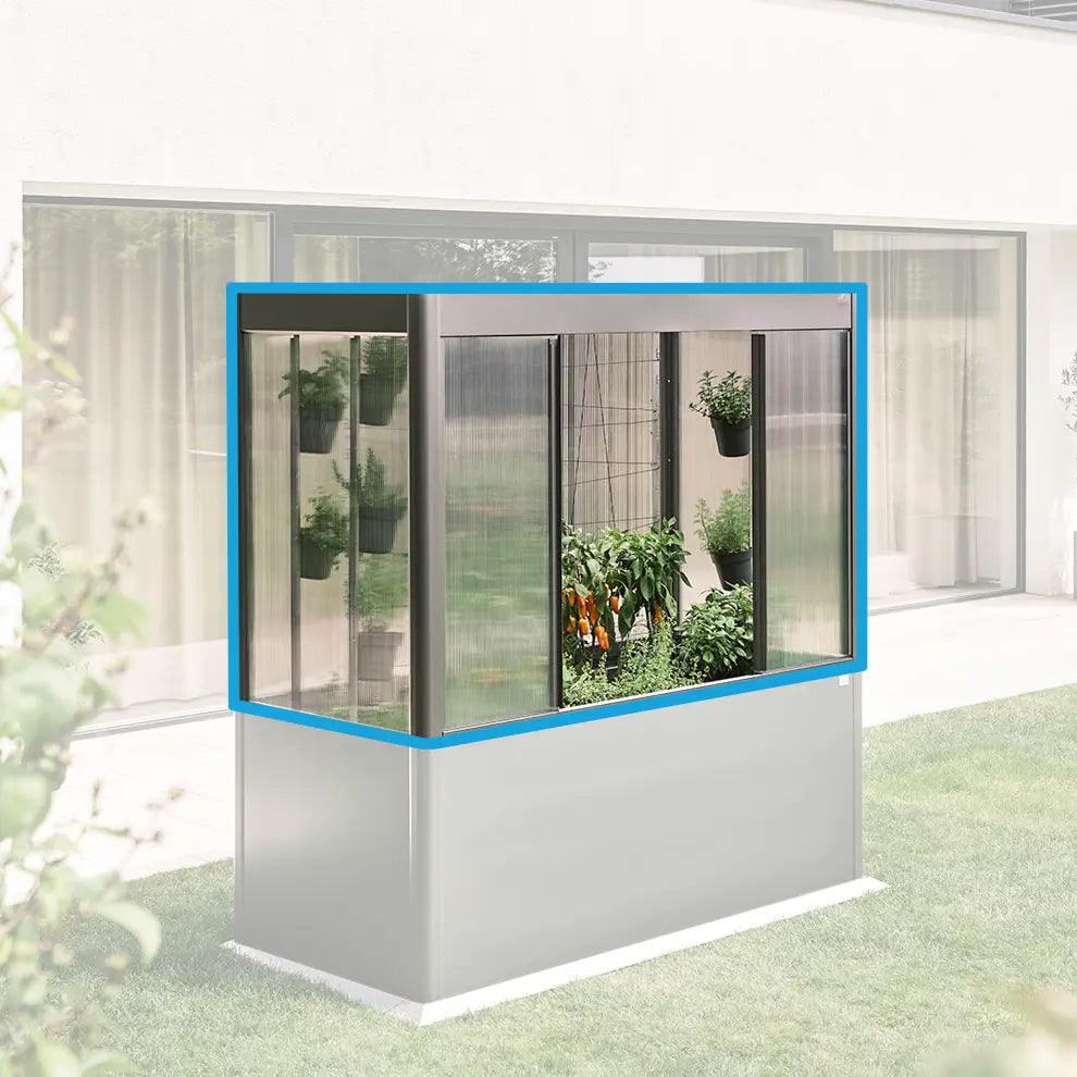 Gewächshausopbau Florentina fir Héichbeet